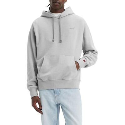Levi's The Autentic Hoodie Neutral, Ljusgrå Htr Bros, M Levi's The Autentic Hoodie Neutral, Ljusgrå Htr Bros, M