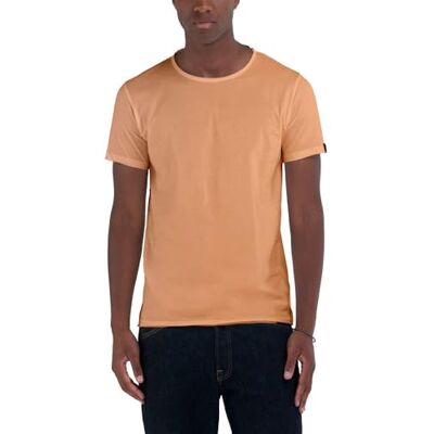 Replay Herr normal passform basic T-shirt av bomull, 227 Brown Sugar, L Replay Herr normal passform basic T-shirt av bomull, 227 Brown Sugar, L