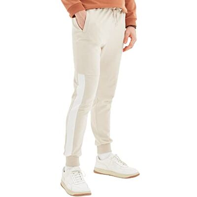 Trendyol Herr TMNAW21EA0251 träningsbyxor, beige, XL, BEIgE, XL Trendyol Herr TMNAW21EA0251 träningsbyxor, beige, XL, BEIgE, XL