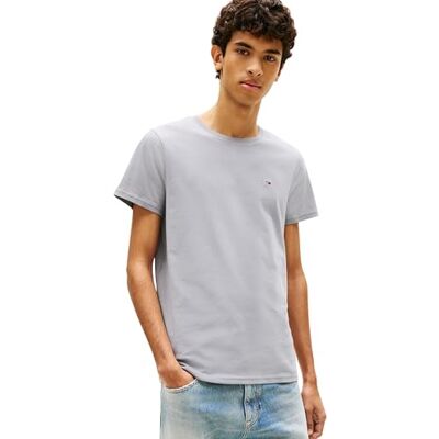 Tommy Jeans herr TJM Xslim Jersey Tee Dm0Dm04411 S/S t-shirt, grå (grus grå), M Tommy Jeans herr TJM Xslim Jersey Tee Dm0Dm04411 S/S t-shirt, grå (grus grå), M