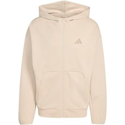 adidas Mezczyzni FUTURE ICONS SMALL LOGO FULL-ZIP HOODIE, Crystal Linen, XL adidas Mezczyzni FUTURE ICONS SMALL LOGO FULL-ZIP HOODIE, Crystal Linen, XL