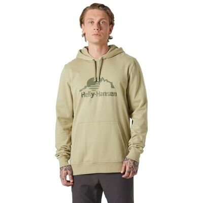 Helly Hansen Nord grafisk pullover huvtröja, ljus lav, S, Ljus Lav, S Helly Hansen Nord grafisk pullover huvtröja, ljus lav, S, Ljus Lav, S
