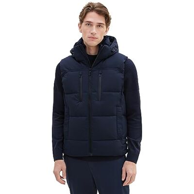 TOM TAILOR Herr 1037355 väst, 10668-Sky Captain Blue, XL, 10668 – himmelskaptensblå, XL TOM TAILOR Herr 1037355 väst, 10668-Sky Captain Blue, XL, 10668 – himmelskaptensblå, XL