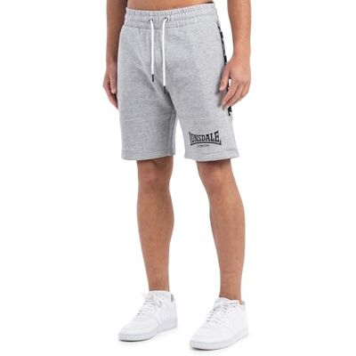Lonsdale Herrshorts normal passform scarvel, Marl grå/svart/vit, S, 117566 Lonsdale Herrshorts normal passform scarvel, Marl grå/svart/vit, S, 117566