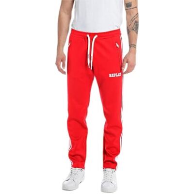 Replay Joggingbyxor för män, 656 rubinröd, XXL Replay Joggingbyxor för män, 656 rubinröd, XXL
