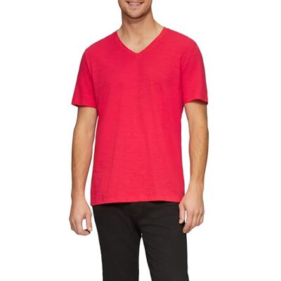 s.Oliver T-shirt för män, Röd 3348, S s.Oliver T-shirt för män, Röd 3348, S