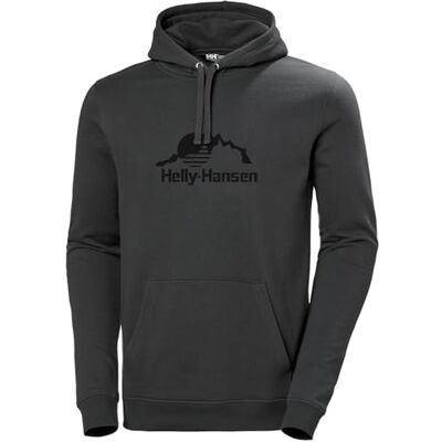Helly Hansen Nord Graphic Pull Over Hoodie för män, 983 Ebenholts, M Helly Hansen Nord Graphic Pull Over Hoodie för män, 983 Ebenholts, M