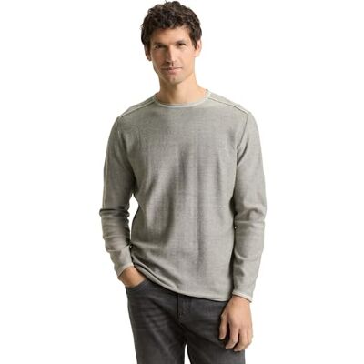 TOM TAILOR herrtröja, 39437 – Grön offwhite finrandig, M TOM TAILOR herrtröja, 39437 – Grön offwhite finrandig, M