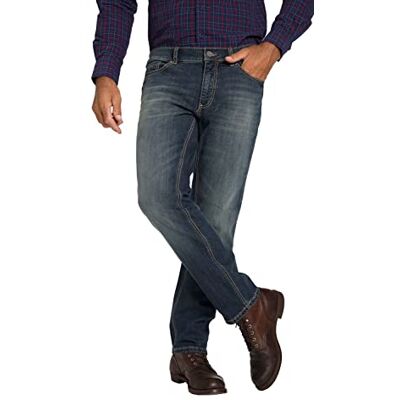 JP 1880 herrstora storlekar överdimensionerade herrkläder L-8XL jeans, FLEXNAMIC®, kontrast sömmar, 5-ficka, rak passform 711564, Blå denim, 46W x 32L JP 1880 herrstora storlekar överdimensionerade herrkläder L-8XL jeans, FLEXNAMIC®, kontrast sömmar, 5-ficka, rak passform 711564, Blå denim, 46W x 32L