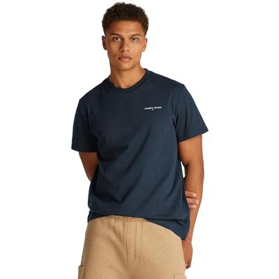 Tommy Jeans herr TJM SLIM LINEAR CHEST TEE EXT S/S t-shirt, svart, XXL, svart (svart), XXL Tommy Jeans herr TJM SLIM LINEAR CHEST TEE EXT S/S t-shirt, svart, XXL, svart (svart), XXL