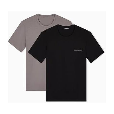 Giorgio Armani Herr ren bomull 2-pack rund hals t-shirt svart S Giorgio Armani Herr ren bomull 2-pack rund hals t-shirt svart S