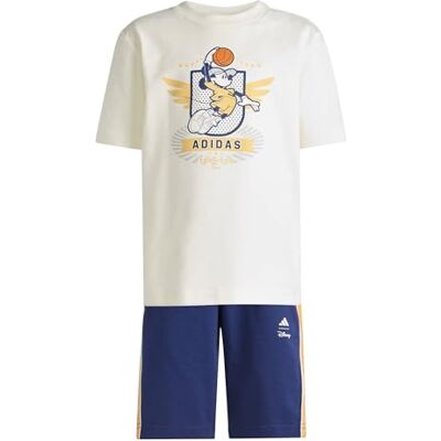 adidas Uniseks dzieci DISNEY MICKEY MOUSE T-SHIRT SET, off white/Pure Orange, 5-6 Years adidas Uniseks dzieci DISNEY MICKEY MOUSE T-SHIRT SET, off white/Pure Orange, 5-6 Years