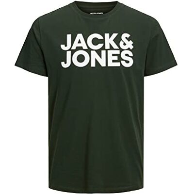 JACK & JONES herr T-tröja Jjecorp Logo Tee Ss O-neck Noos, Mountain View/passform: smal/stort tryck, L JACK & JONES herr T-tröja Jjecorp Logo Tee Ss O-neck Noos, Mountain View/passform: smal/stort tryck, L