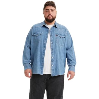 Levi's Herr stor & lång klassisk western, MED indigo-platt finish, 3XL, Med Indigo – platt finish, 3XL (Lång) Levi's Herr stor & lång klassisk western, MED indigo-platt finish, 3XL, Med Indigo – platt finish, 3XL (Lång)