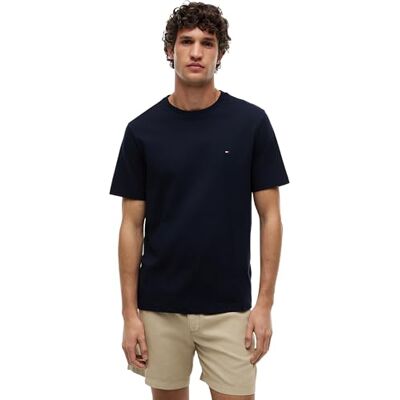 Tommy Hilfiger Essential REG FIT Solid TEE MW0MW37267, S/S t-shirt, blå, XS, Blå (ökenhimmel), XS Tommy Hilfiger Essential REG FIT Solid TEE MW0MW37267, S/S t-shirt, blå, XS, Blå (ökenhimmel), XS