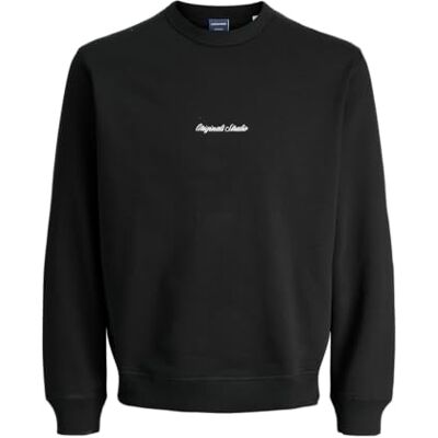 JACK & JONES Jornorrebro Emb Sweat Crew Noos, svart, XS JACK & JONES Jornorrebro Emb Sweat Crew Noos, svart, XS