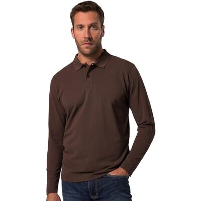JP 1880 Herrkläder stora och långa plus storlek L-8XL 2-pack pikétröjor, kammad bomull piqué 704317, Mahogny brun, 5XL JP 1880 Herrkläder stora och långa plus storlek L-8XL 2-pack pikétröjor, kammad bomull piqué 704317, Mahogny brun, 5XL