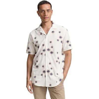 TOM TAILOR herrskjorta, 37854 Broidered Desert Design, M TOM TAILOR herrskjorta, 37854 Broidered Desert Design, M