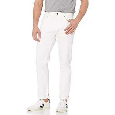 Amazon Essentials Men's Jeans atletisk passform, Ljust vit, 32W / 28L Amazon Essentials Men's Jeans atletisk passform, Ljust vit, 32W / 28L