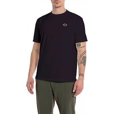 Replay T-shirt för män, normal passform, Hyperflex, 500 Midnattsblå, S Replay T-shirt för män, normal passform, Hyperflex, 500 Midnattsblå, S