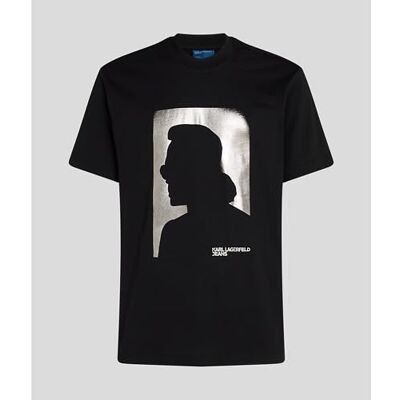 KARL LAGERFELD JEANS , Herr, Vanlig Kortärm Karl Tee, Vanlig Passform, Svart, M KARL LAGERFELD JEANS , Herr, Vanlig Kortärm Karl Tee, Vanlig Passform, Svart, M
