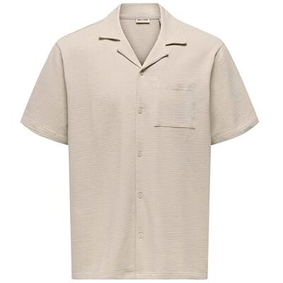 Only & Sons Onskian Life Seersucker Ss Shirt Noos, Silverfoder, XL Only & Sons Onskian Life Seersucker Ss Shirt Noos, Silverfoder, XL