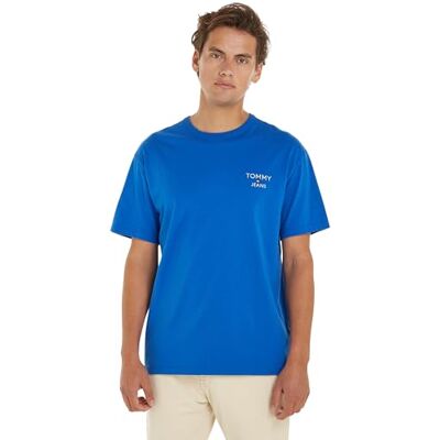 Tommy Jeans herr TJM Reg Corp Tee Ext S/S stickade toppar, Persisk blå, XS Tommy Jeans herr TJM Reg Corp Tee Ext S/S stickade toppar, Persisk blå, XS
