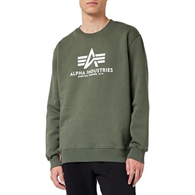 Alpha Industries Basic Hoody Huvtröja för män Dark Olive Alpha Industries Basic Hoody Huvtröja för män Dark Olive
