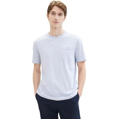 TOM TAILOR T-shirt för män, 34964 – Dimmig blå finremsa, L TOM TAILOR T-shirt för män, 34964 – Dimmig blå finremsa, L