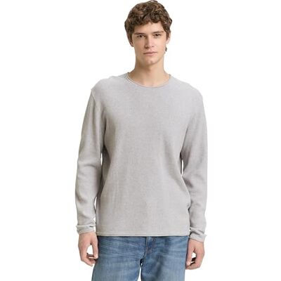 TOM TAILOR Denim herrtröja, 15398 – ljussten grå melerad, XXL TOM TAILOR Denim herrtröja, 15398 – ljussten grå melerad, XXL