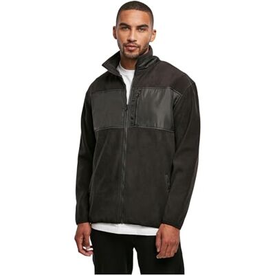 Urban Classics Herr Patched Micro Fleecejacka Jacka, Svart, M, svart, M Urban Classics Herr Patched Micro Fleecejacka Jacka, Svart, M, svart, M
