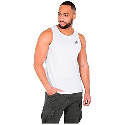 Alpha Industries Tank Med Liten Logotyp För Män White Alpha Industries Tank Med Liten Logotyp För Män White