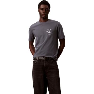 Calvin herr 20S april grafisk säsongsbetonade Fashi LV04RE825G grafiska t-shirts, grå, S Calvin herr 20S april grafisk säsongsbetonade Fashi LV04RE825G grafiska t-shirts, grå, S