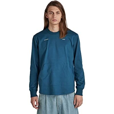 G-STAR RAW Tweeter Pocket T-shirts för män, Blå (Nitro D21568-c673-1861), S G-STAR RAW Tweeter Pocket T-shirts för män, Blå (Nitro D21568-c673-1861), S