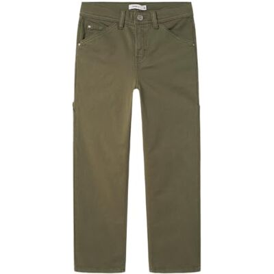 NAME IT Nkmryan Rak twill byxa 1880-Ax Noos, Djupt ljus grön, 128 NAME IT Nkmryan Rak twill byxa 1880-Ax Noos, Djupt ljus grön, 128