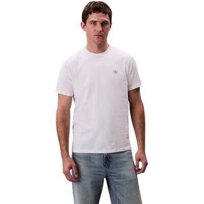 Calvin jeans herr SS badge 30S jersey klassisk TEE LV04RC272G t-shirts, vit (ljus vit), XXL, Vit (ljusvit), XXL Calvin jeans herr SS badge 30S jersey klassisk TEE LV04RC272G t-shirts, vit (ljus vit), XXL, Vit (ljusvit), XXL