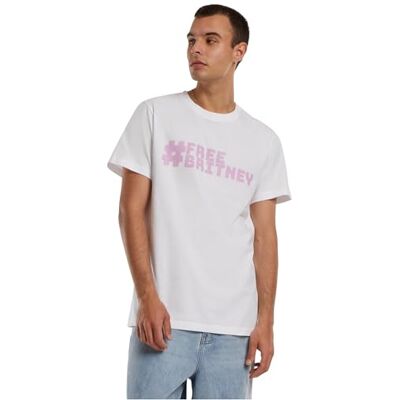 Tee T-shirt för män gratis britney, Vit, XS Tee T-shirt för män gratis britney, Vit, XS