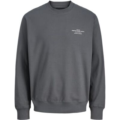 JACK & JONES Jprblachad branding sweat crew neck Ln, Volcanic Ash, XS JACK & JONES Jprblachad branding sweat crew neck Ln, Volcanic Ash, XS