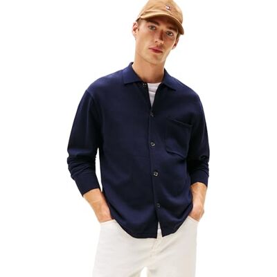 Tommy Hilfiger herr Essential bomull LS Over Shirt MW0MW40432 andra tröjor, blå, XL, Blå (ökenhimmel), XL Tommy Hilfiger herr Essential bomull LS Over Shirt MW0MW40432 andra tröjor, blå, XL, Blå (ökenhimmel), XL