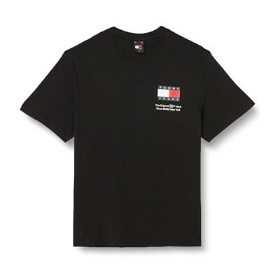 Tommy Hilfiger Tommy Jeans herr Tjm Slim Essential Flag Tee Ext Dm0dm18263 S/S t-shirts, svart (svart), XS, svart (svart), XS Tommy Hilfiger Tommy Jeans herr Tjm Slim Essential Flag Tee Ext Dm0dm18263 S/S t-shirts, svart (svart), XS, svart (svart), XS
