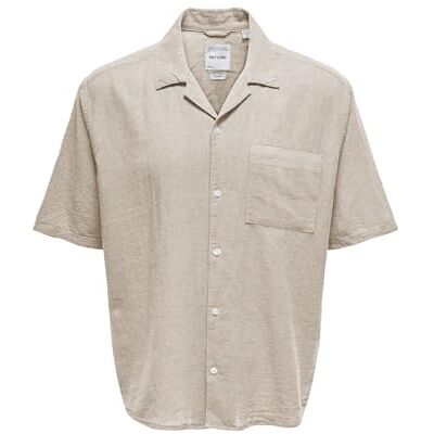 Only & Sons ONSCAIDEN Life Relax SS Resort 1PKT Shir, Chinchilla, XXL Only & Sons ONSCAIDEN Life Relax SS Resort 1PKT Shir, Chinchilla, XXL