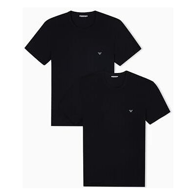 Giorgio Armani Man's CORE Logoband 2-pack rund hals t-shirt svart XXL normal, Svart/Svart, XXL Giorgio Armani Man's CORE Logoband 2-pack rund hals t-shirt svart XXL normal, Svart/Svart, XXL