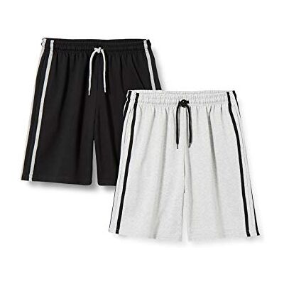 FM London Loungewear shorts för män, Svart + grå, M FM London Loungewear shorts för män, Svart + grå, M
