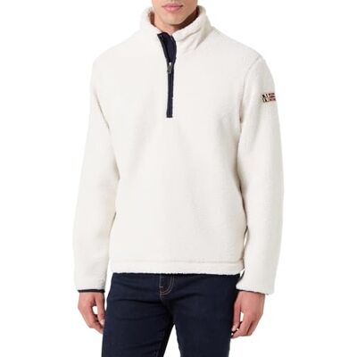 Napapijri Herr Treser halvdragkedja polär fleecetröja, BEIgE, M Napapijri Herr Treser halvdragkedja polär fleecetröja, BEIgE, M