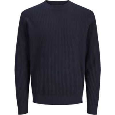 JACK & JONES Jprblubarkley stickad crew neck Ch, natthimmel, XL JACK & JONES Jprblubarkley stickad crew neck Ch, natthimmel, XL