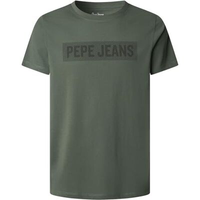 Pepe Jeans herr M Basic Optic Logo T-shirt, Grön (Safari Grön), XL, Grön (safari grön), XL Pepe Jeans herr M Basic Optic Logo T-shirt, Grön (Safari Grön), XL, Grön (safari grön), XL