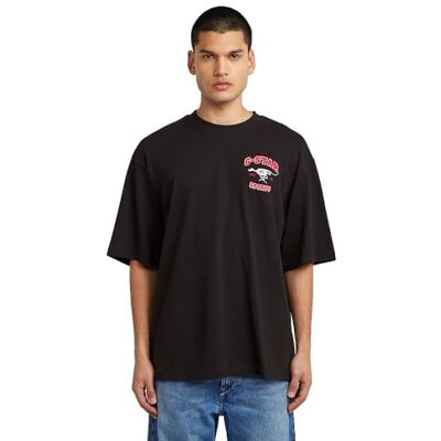 G-STAR RAW 8719965012981 Running Dog Back Large Boxy r, Svart (Dk Black D27722-c336-6484), M G-STAR RAW 8719965012981 Running Dog Back Large Boxy r, Svart (Dk Black D27722-c336-6484), M