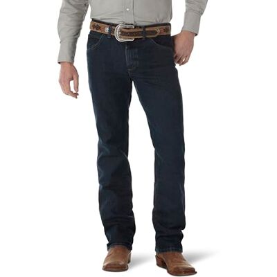 Wrangler Premium Performance Cowboy Cut Slim Fit Jean för män, Mörk nyans, 33W x 38L Wrangler Premium Performance Cowboy Cut Slim Fit Jean för män, Mörk nyans, 33W x 38L