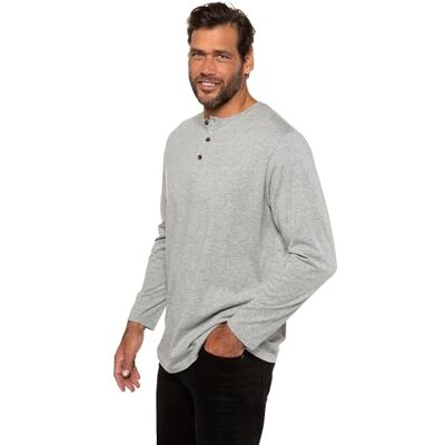 JP 1880 herr, stora storlekar, överdimensionerade herrkläder, L-8XL, JP1880, Henley, basic, skjorta, långärmad, knapplist, upp till 8XL 702555, Grå melange, XL JP 1880 herr, stora storlekar, överdimensionerade herrkläder, L-8XL, JP1880, Henley, basic, skjorta, långärmad, knapplist, upp till 8XL 702555, Grå melange, XL