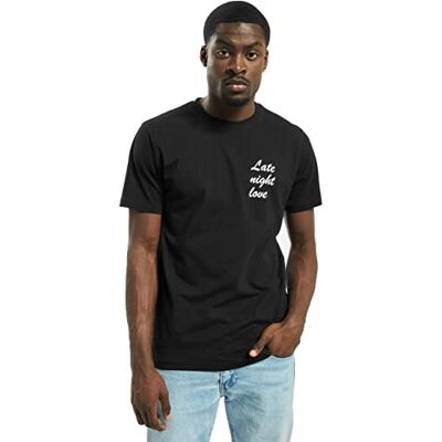 Tee T-shirt för män sent natt kärlek, Svart, XS Tee T-shirt för män sent natt kärlek, Svart, XS